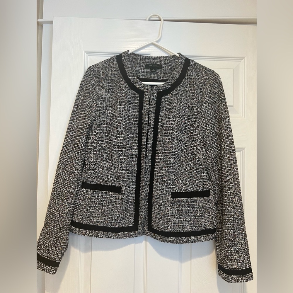 Ann Taylor Cropped Tweed Blazer